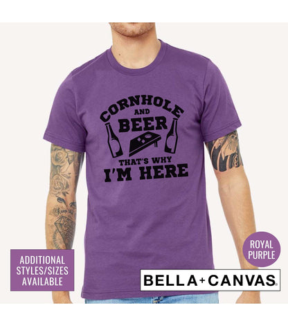 Cornhole And Beer That's Why I'm Here Graphic T-Shirt