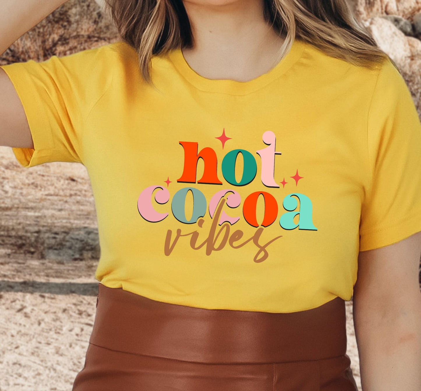 Hot Cocoa Vibes Graphic T-Shirt