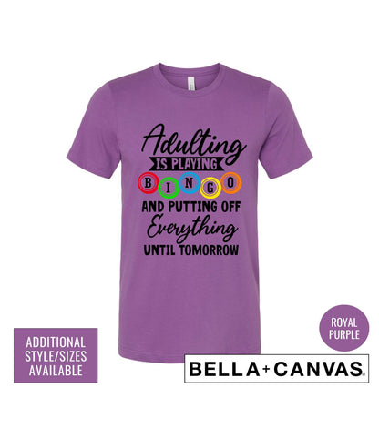 Adulting Is Playing Bingo Women's Graphic T-Shirt