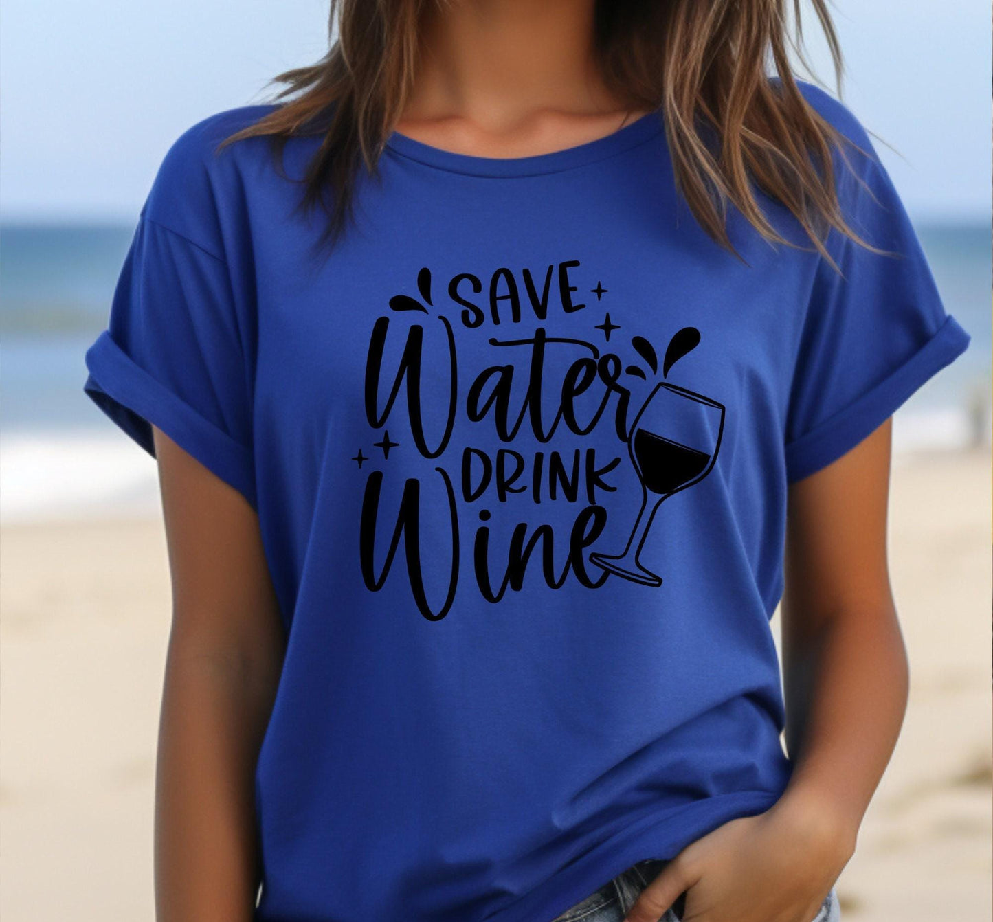 Save Water Drink Wine Women's Graphic T-Shirt