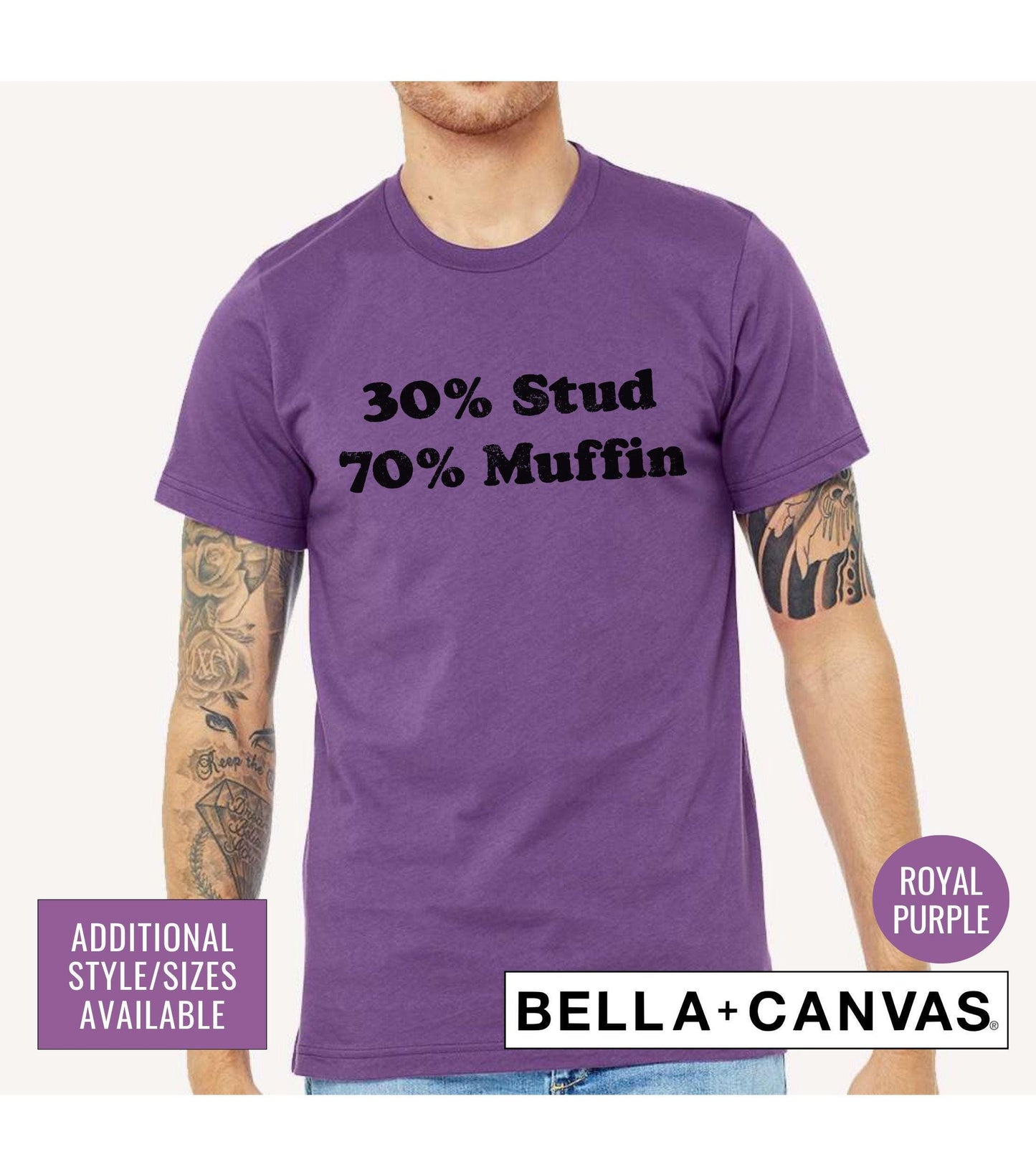 30 Percent Stud 70 Percent Muffin Men's Graphic TShirt