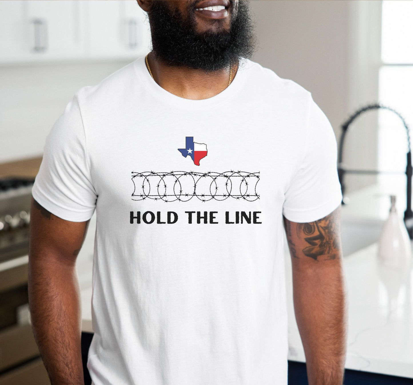 Republican Tee, Hold The Line Patriotic Graphic T-Shirt