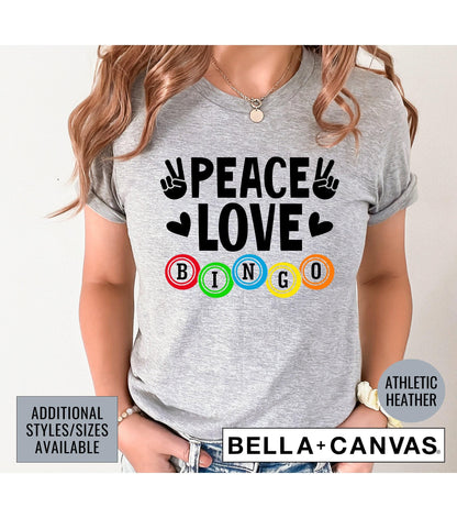 Peace Love Bingo Women's Graphic T-Shirt