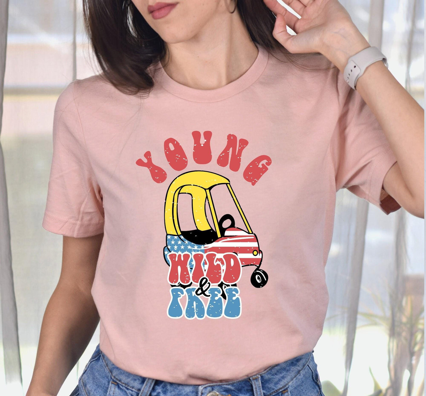 Young Wild And Free July 4th Graphic T-Shirt