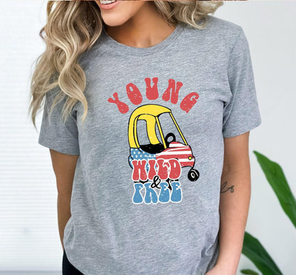 Young Wild And Free July 4th Graphic T-Shirt