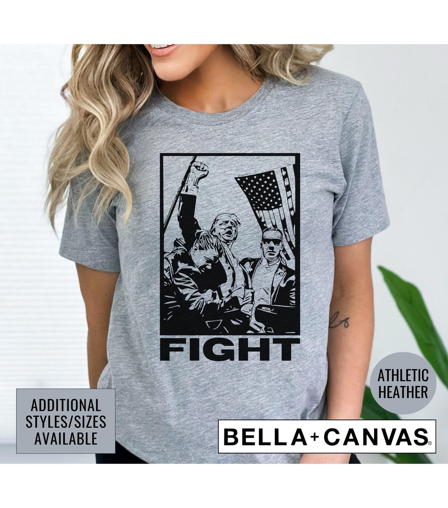 Fight Trump Shooting Graphic T-Shirt