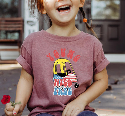 Young Wild And Free July 4th Graphic T-Shirt