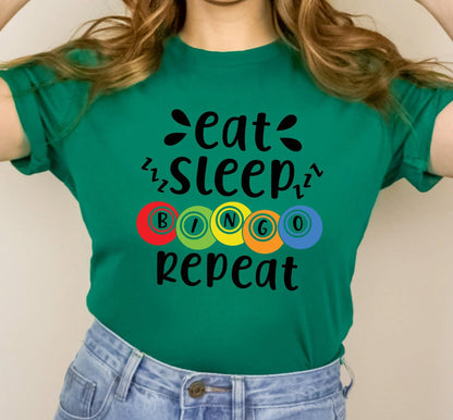 Eat Sleep Bingo Repeat Women's Graphic T-Shirt