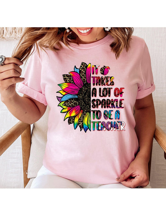 It Takes A Lot Of Sparkle To Be A Teacher Graphic T-Shirt