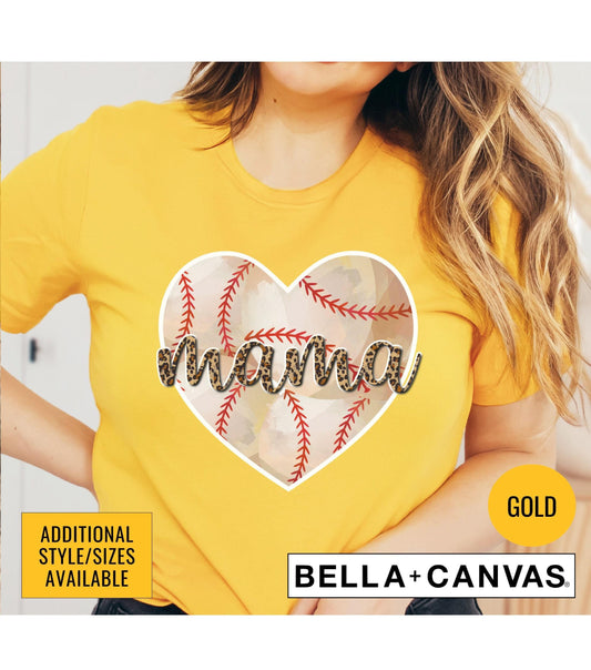 Baseball Heart Mama Women's Graphic T-Shirt