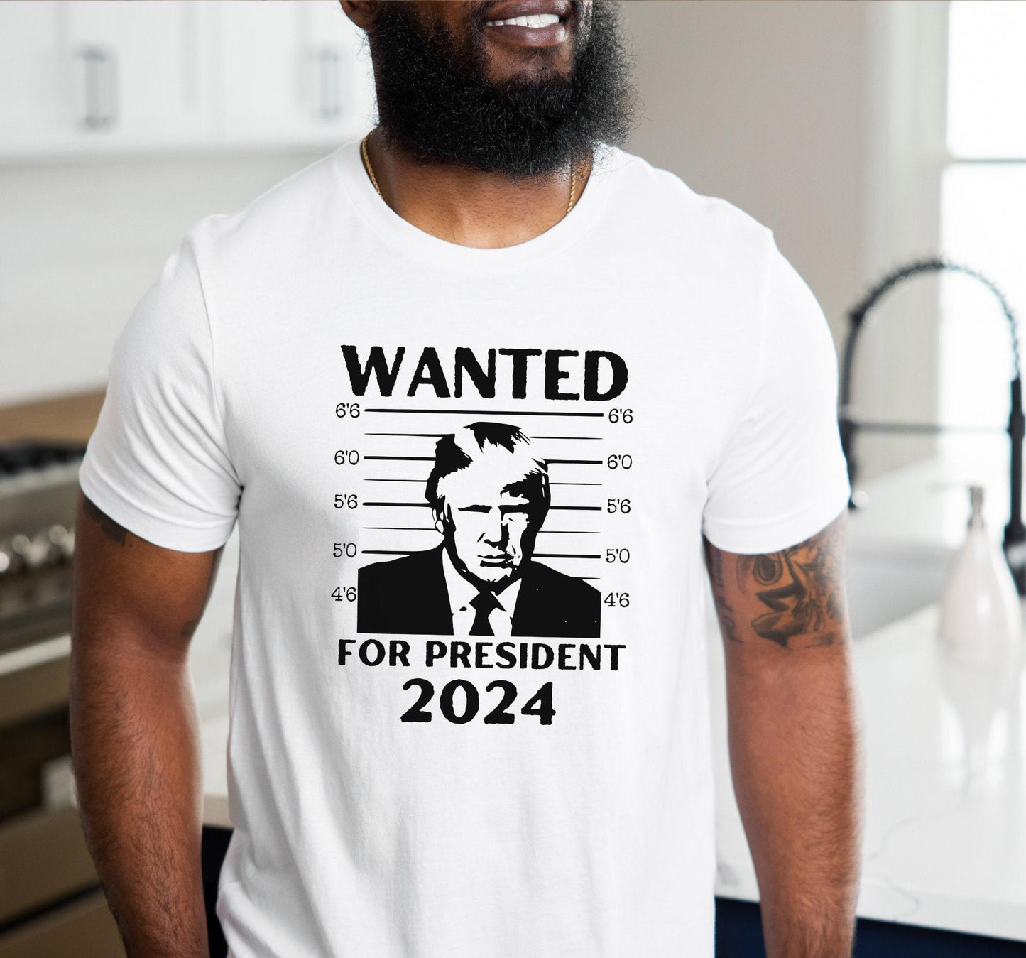 Wanted For President Trump 2024 Graphic T-Shirt