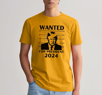 Wanted For President Trump 2024 Graphic T-Shirt