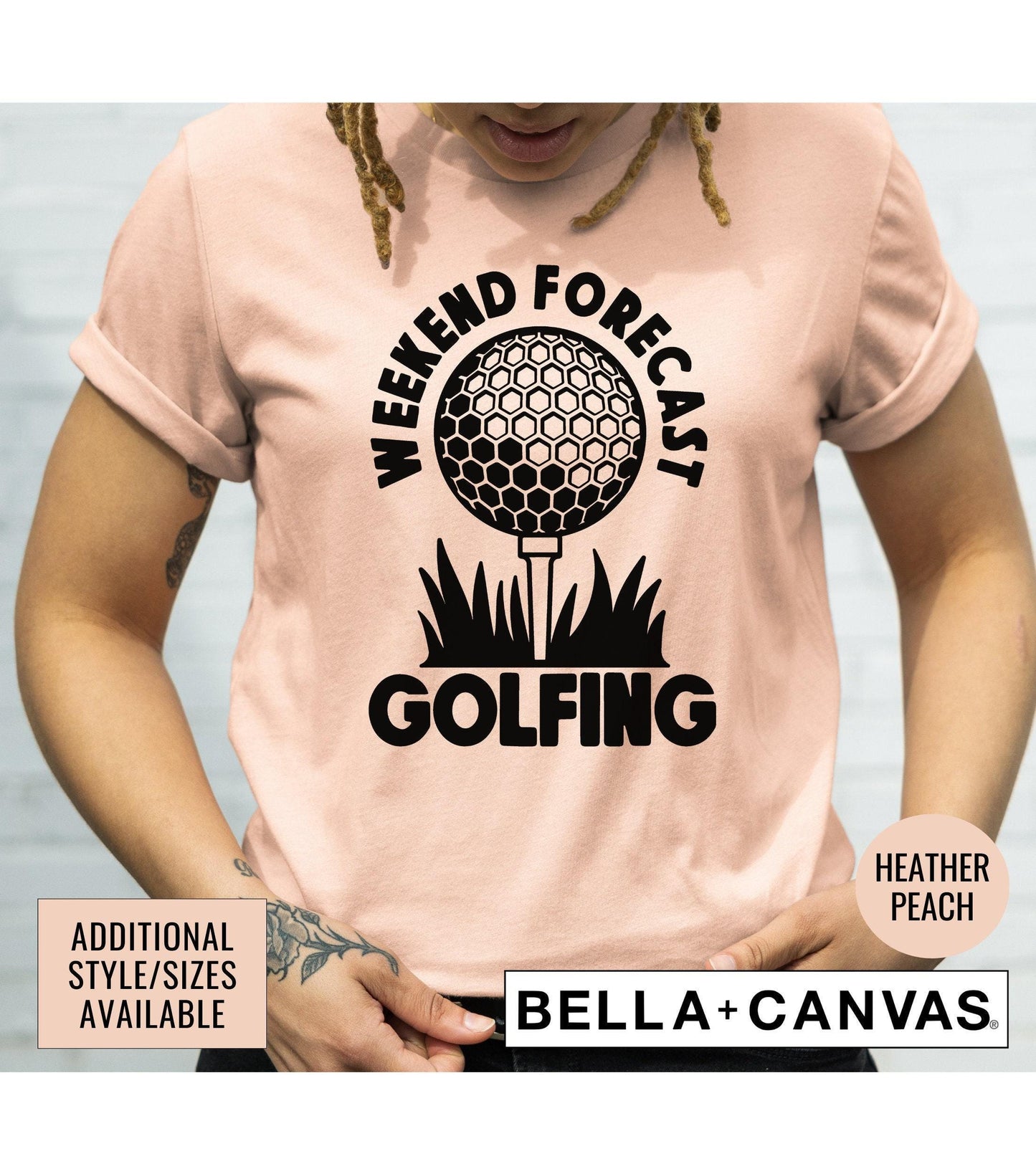 Weekend Forecast Golfing Graphic T-Shirt