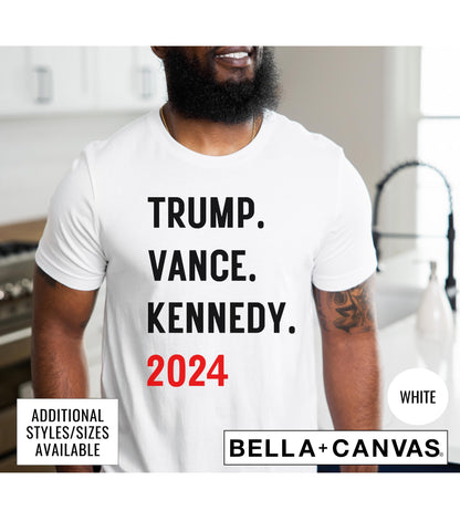 Trump Vance Kennedy 2024 Presidential Election Graphic T-Shirt