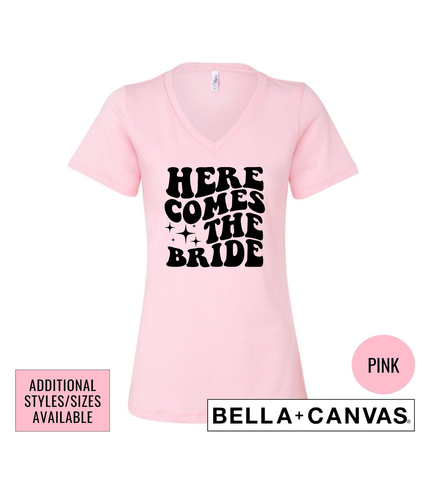Here Comes The Bride Wedding Bachelorette Party Women's Graphic T-Shirt