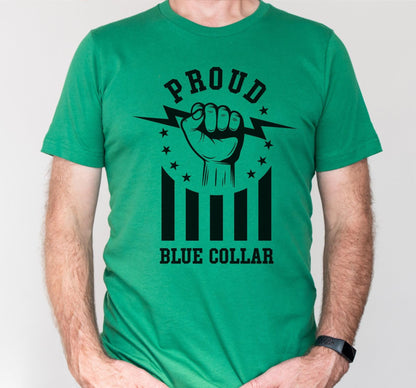 Proud Blue Collar Men's Graphic T-Shirt