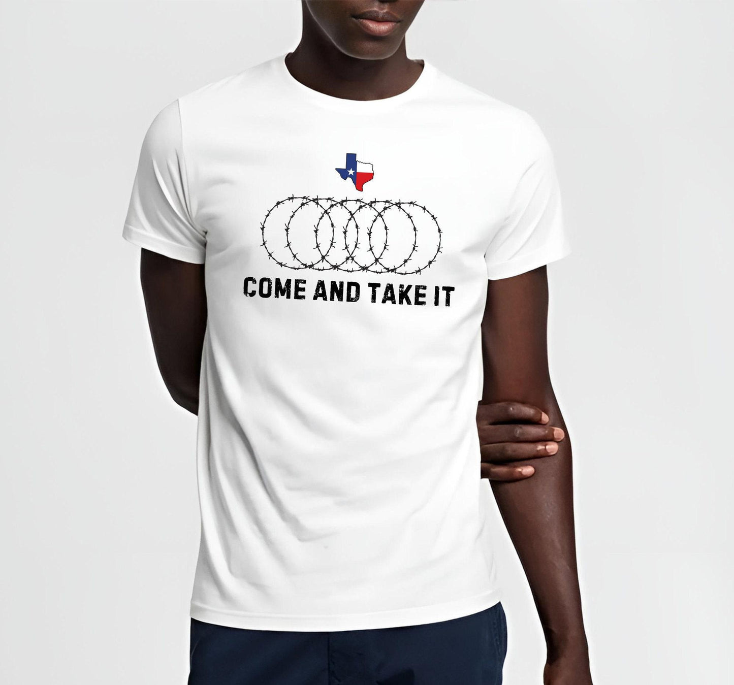 Texas Come And Take It Barbed Wire Political Graphic T-Shirt