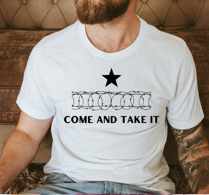 Republican Come And Take It Barbed Wire Patriotic Graphic T-Shirt