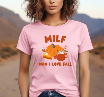 MILF Man I Love Fall Graphic T-Shirt