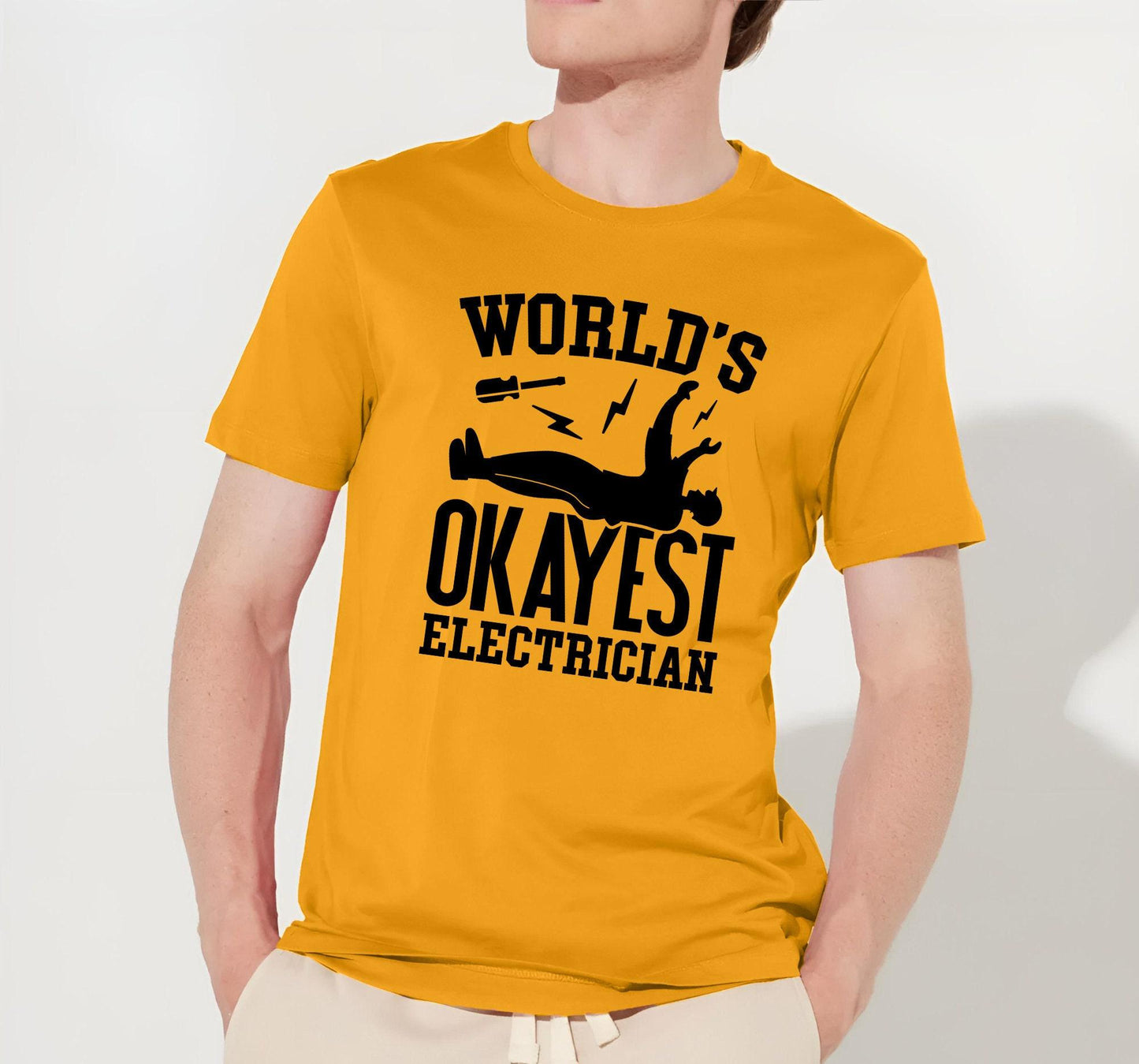 World's Okayest Electrician Men's Graphic T-Shirt