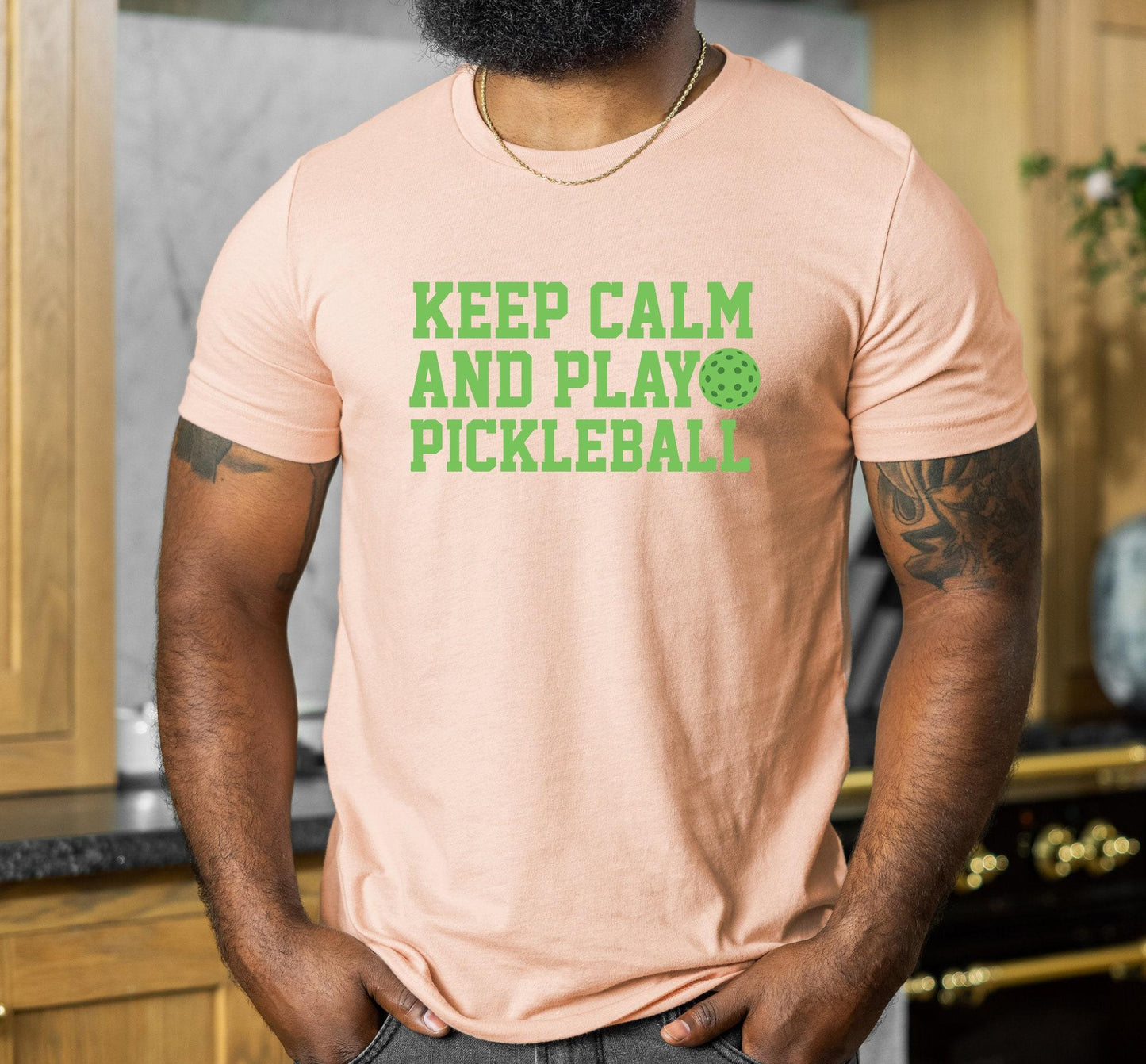 Keep Calm And Play Pickleball Graphic T-Shirt