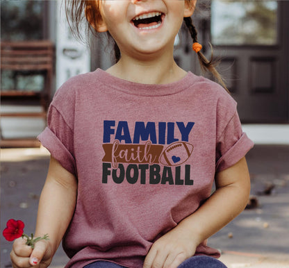 Family Faith And Football Women's Graphic T-Shirt