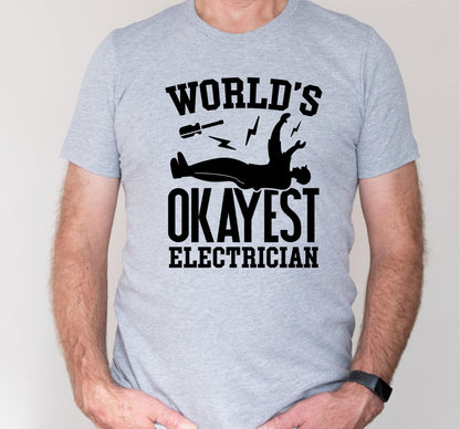 World's Okayest Electrician Men's Graphic T-Shirt