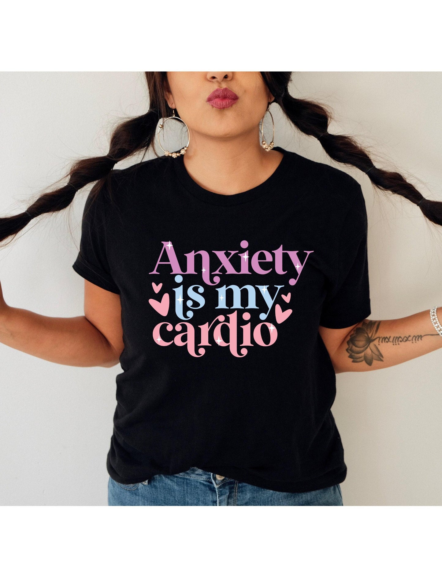 Anxiety Is My Cardio Workout Womens Graphic T-Shirt