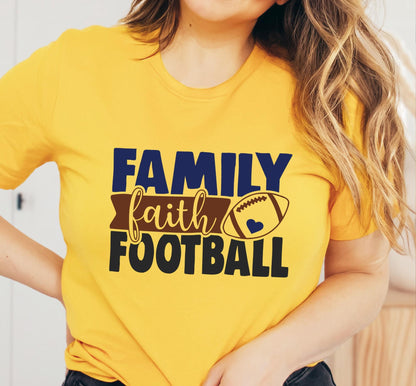 Family Faith And Football Women's Graphic T-Shirt