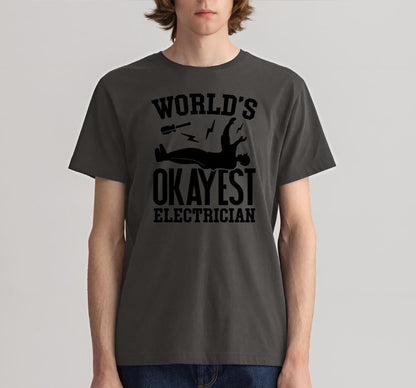 World's Okayest Electrician Men's Graphic T-Shirt