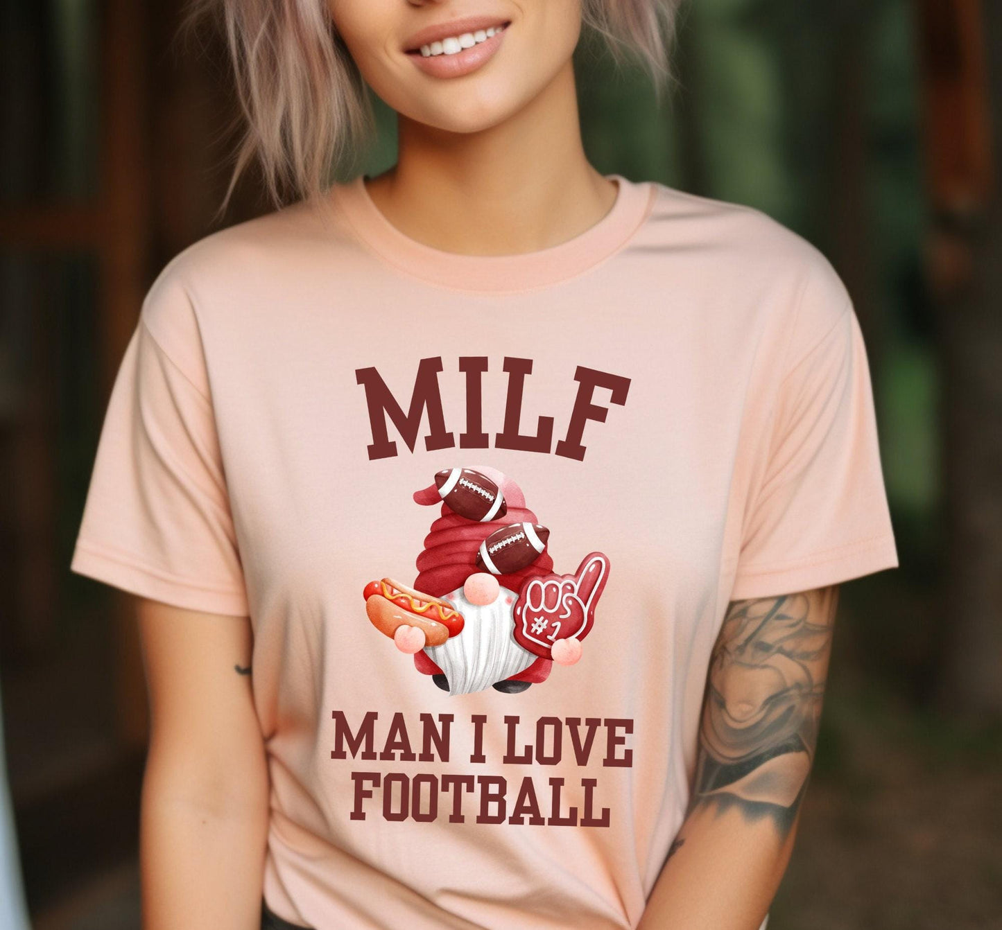 MILF Man I Love Football Graphic T-Shirt