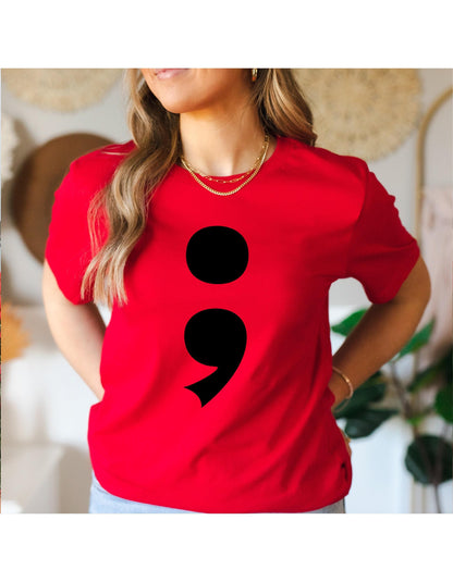 Semicolon T-Shirt Women's Graphic Tee