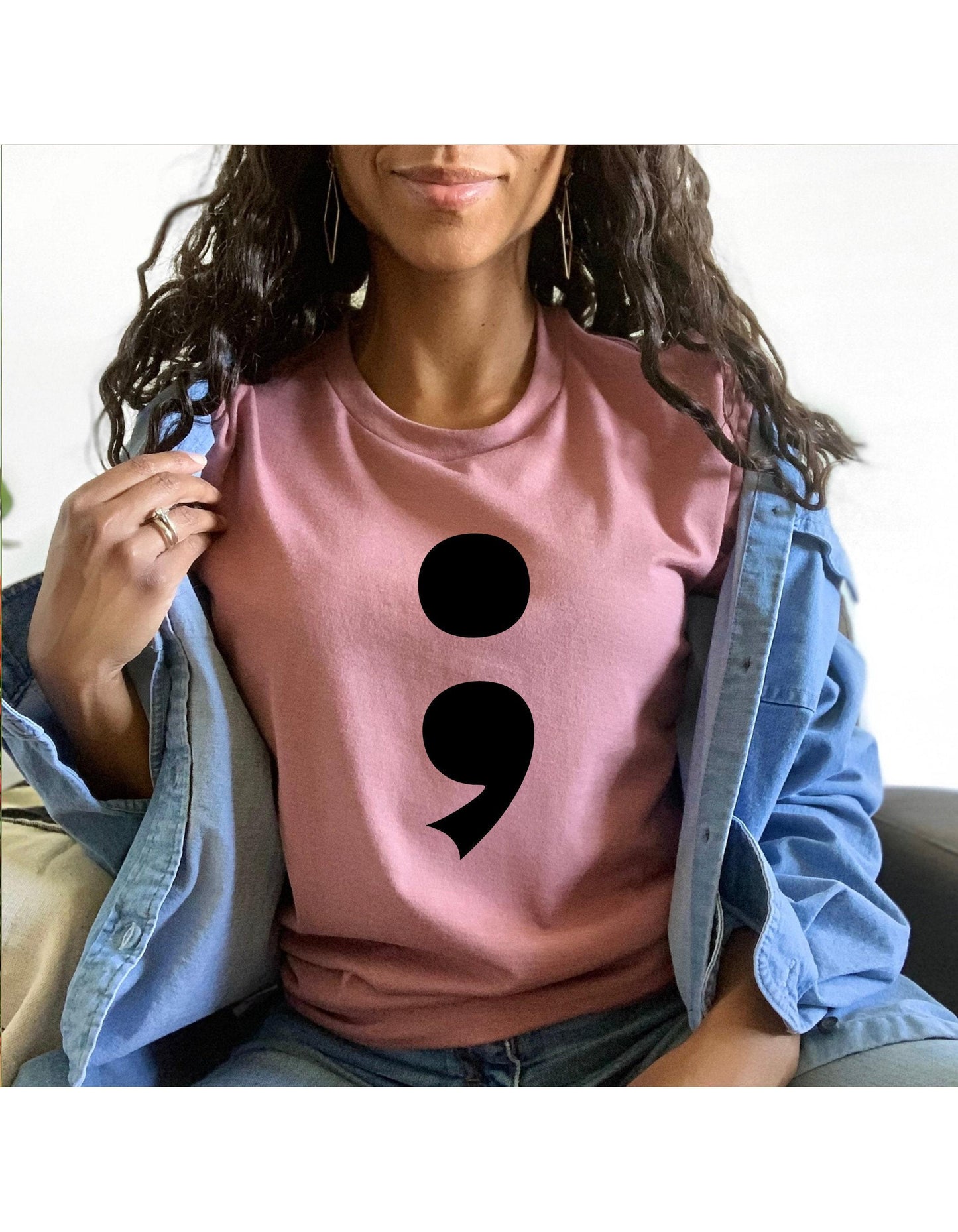 Semicolon T-Shirt Women's Graphic Tee