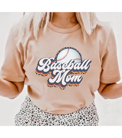 Baseball Mom Team Colors Women's Graphic T-Shirt