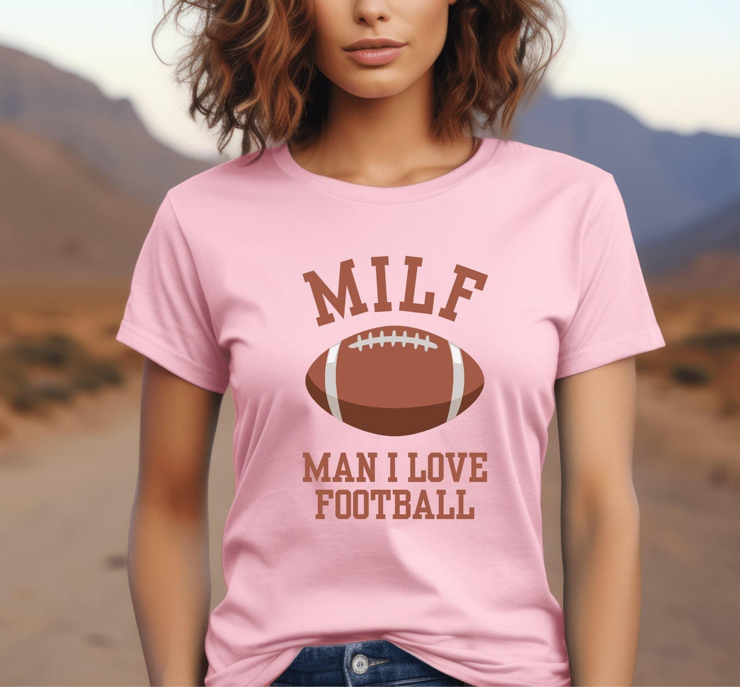 MILF Man I Love Football Graphic T-Shirt