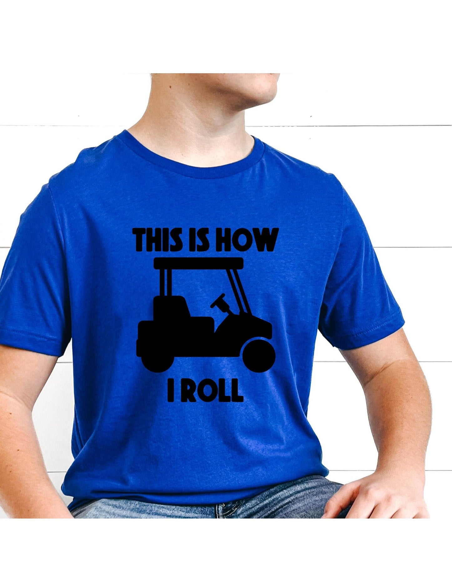 This Is How I Roll Funny Golf Cart Graphic T-Shirt