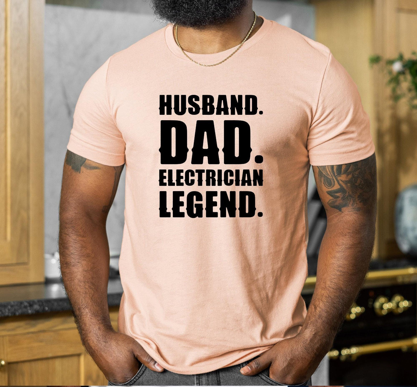 Husband Dad Electrician Legend Graphic T-Shirt