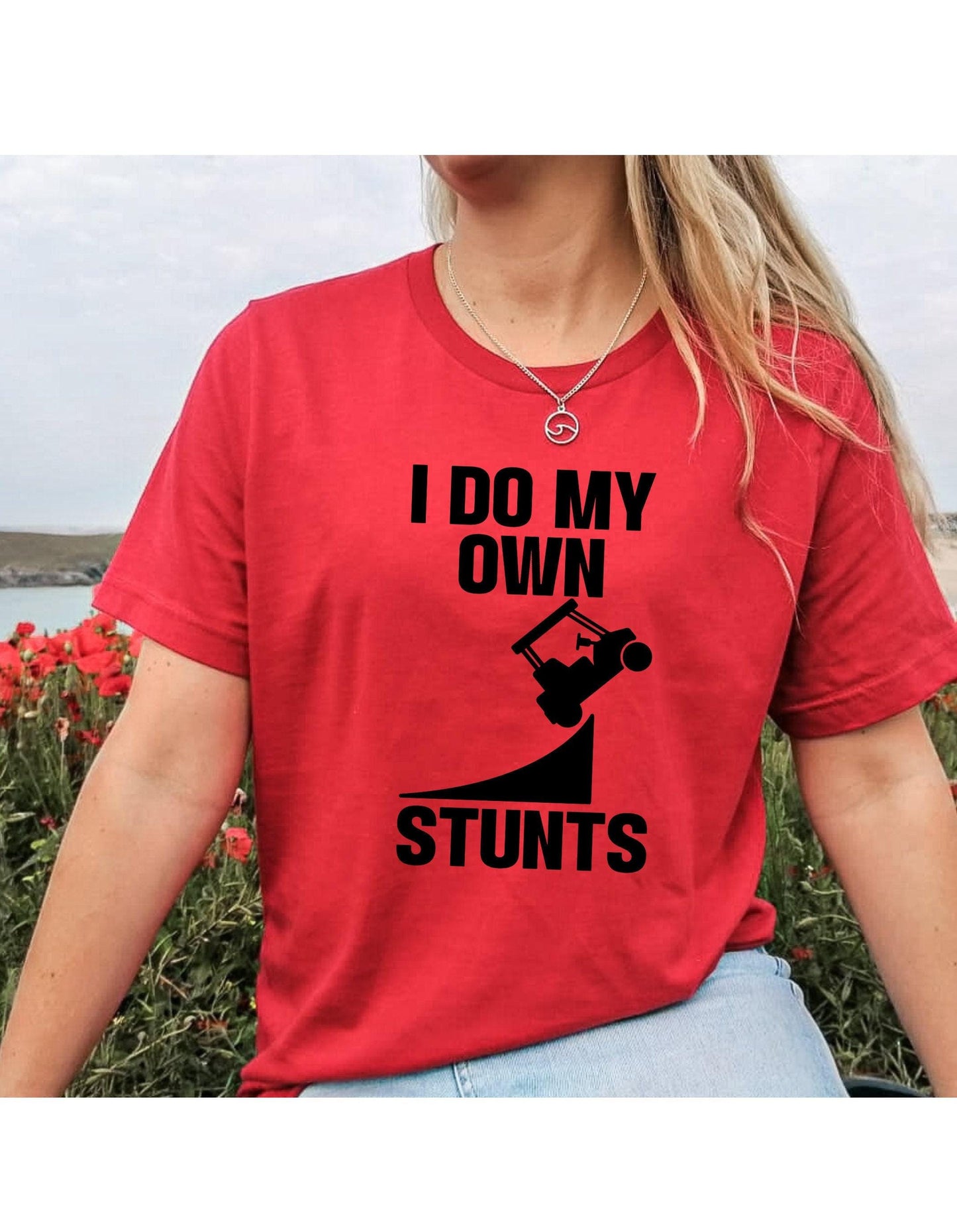 I Do My Own Stunts Golf Cart Graphic T-Shirt