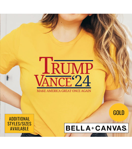 Make America Great Once Again Trump Vance 2024 President Graphic T-Shirt