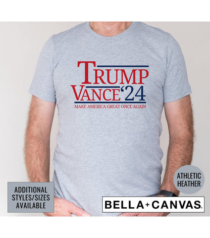 Make America Great Once Again Trump Vance 2024 President Graphic T-Shirt