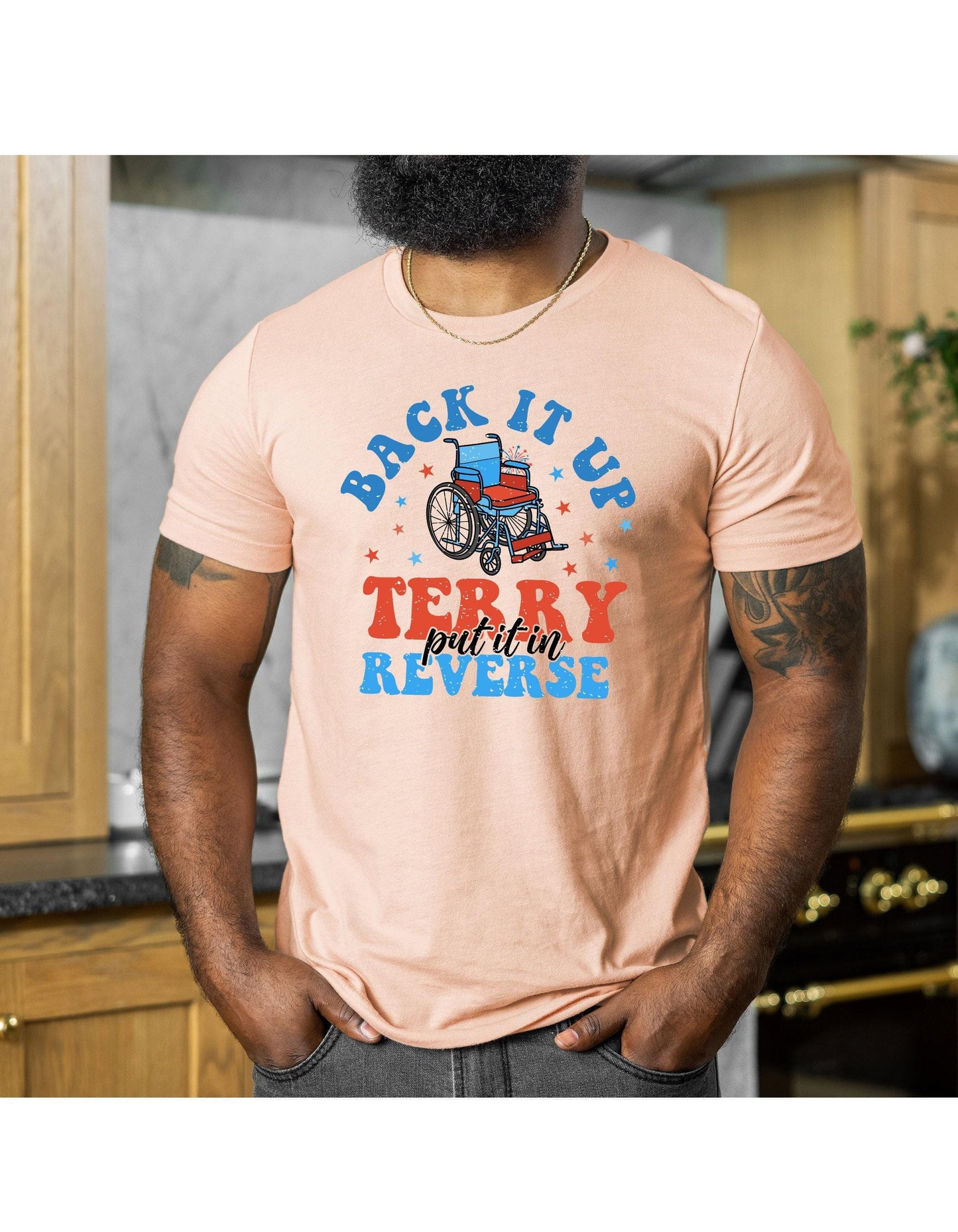 Back It Up Terry Put It In Reverse Wheelchair Graphic T-Shirt