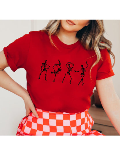 Halloween Party Dancing Skeletons Graphic T-Shirt