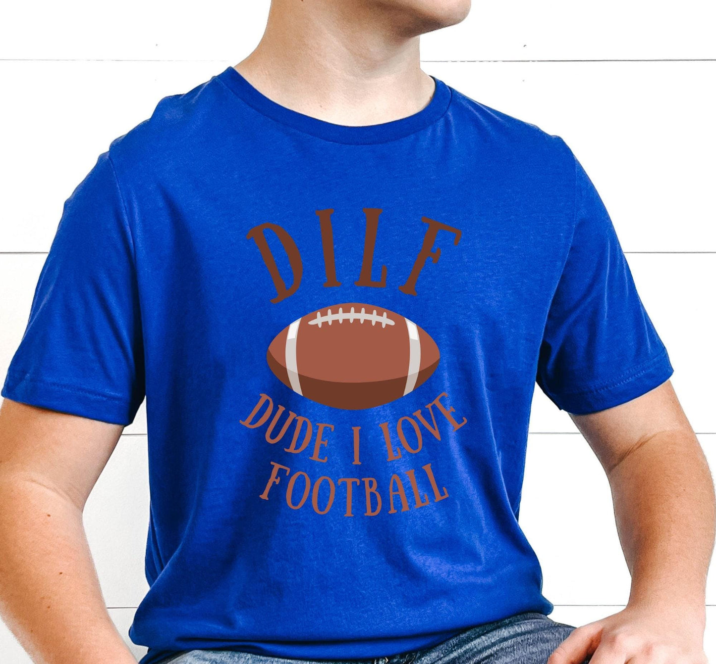 DILF Dude I Love Football Men's Graphic T-Shirt