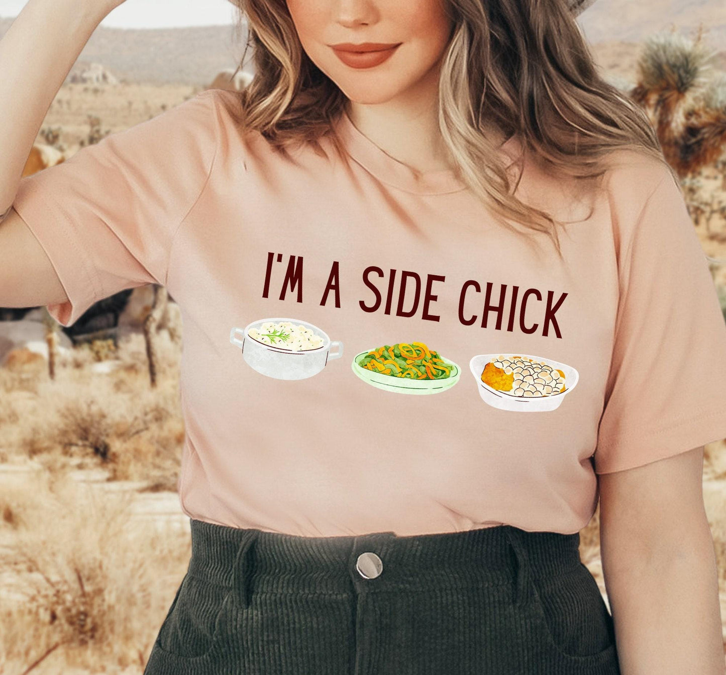 Im A Side Chick Thanksgiving Graphic T-Shirt