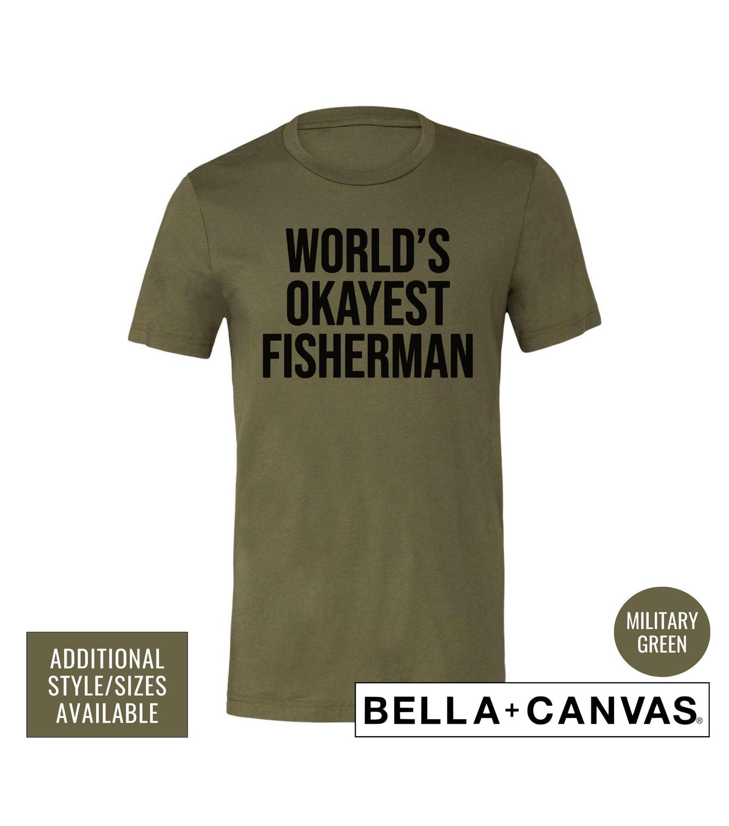 World's Okayest Fisherman Men's Graphic T-Shirt