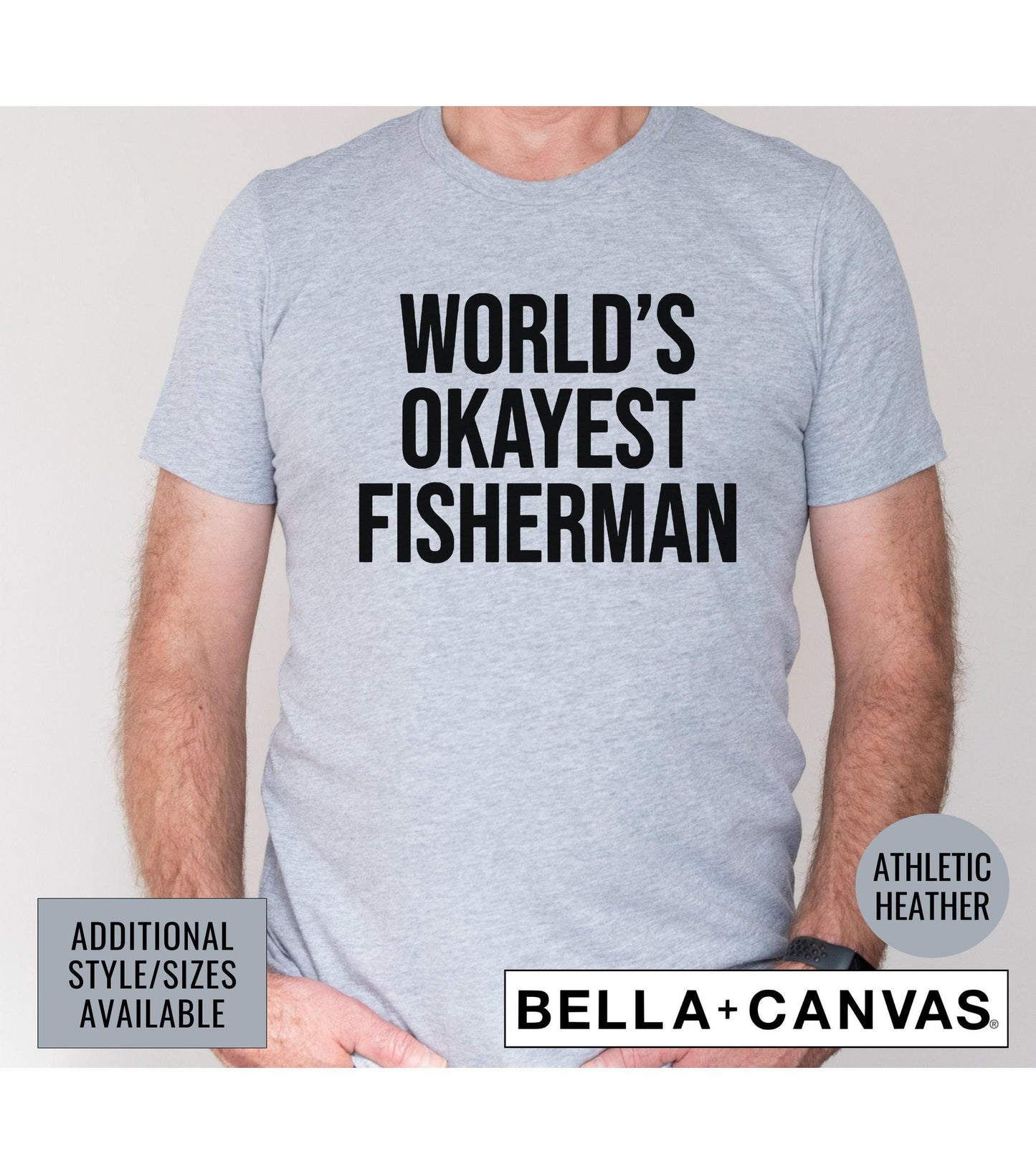 World's Okayest Fisherman Men's Graphic T-Shirt