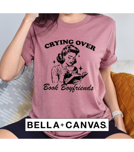 Crying Over Book Boyfriends Graphic T-Shirt