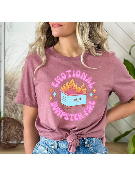 Emotional Dumpster Fire Women's Graphic T-Shirt