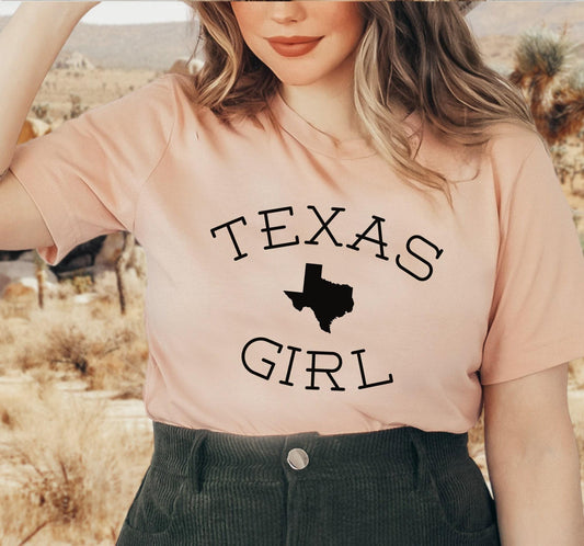 Texas Girl Pride Graphic T-Shirt