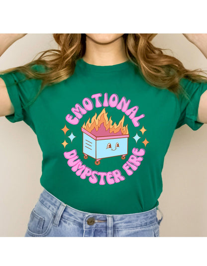 Emotional Dumpster Fire Women's Graphic T-Shirt